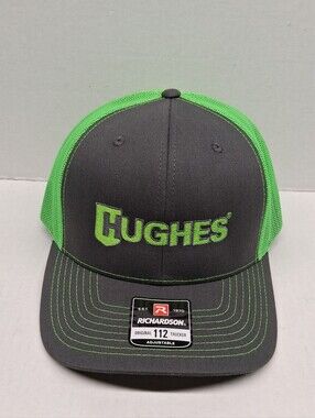 Hughes Richardson 112 Gray Green Adjustable Green Mesh Snapback Trucker Hat NWOT